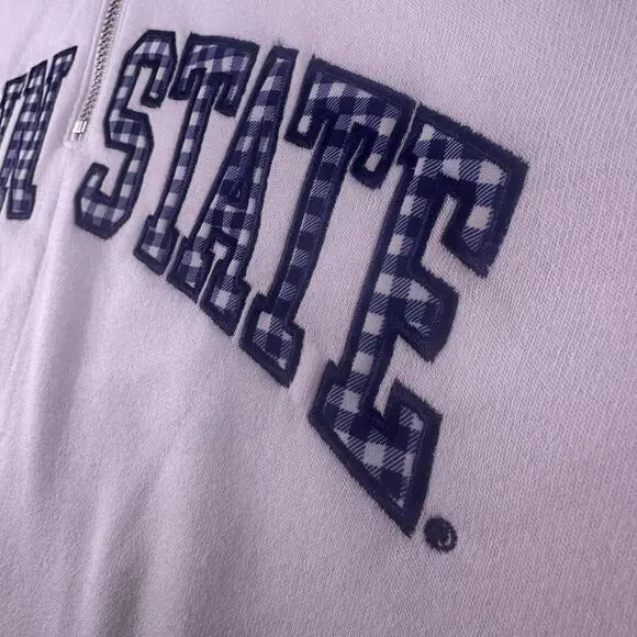 Penn‎ State Women’s XXL Cropped 1/4 Zip White Pullover Hoodie NWOT Embroidered - Picture 7 of 13